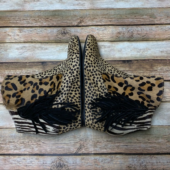 Falchi by Carlos Falchi Madison Calfhair Bootie - Picture 7 of 10